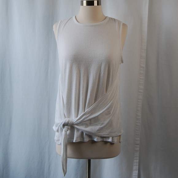 rag & bone Tops - {Rag & Bone} White Bigsby Tie Front Tank Top Sz M